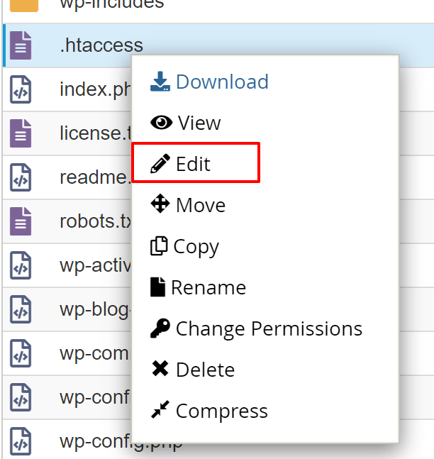 .htaccess fil cpanel